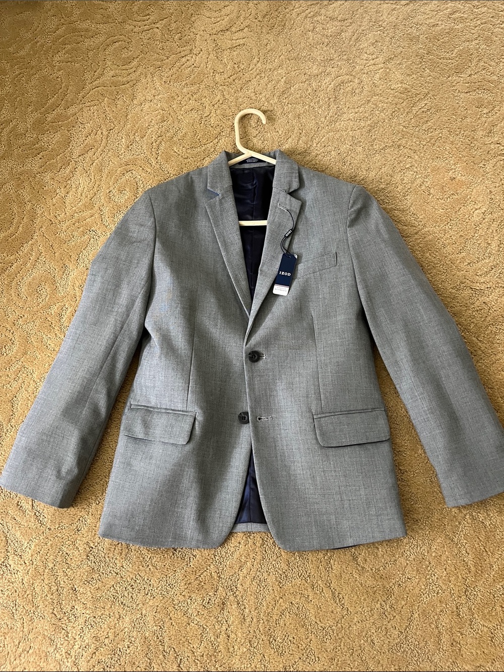 Izod Boy’s Light Gray Two-Button Sport Coat